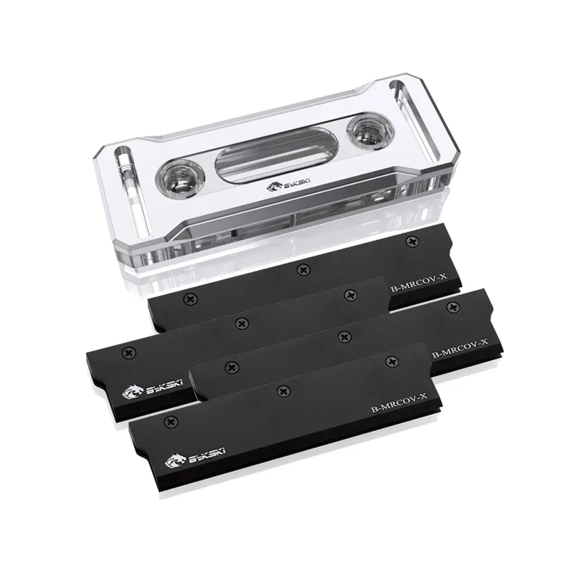 Bykski B-RAM-X-V4, RAM waterkoelblok Gebruik voor dubbel of 4 kanalen met 2 stuks / 4 stuks Armor PC-gekoeld systeemradiator RGB SYNC