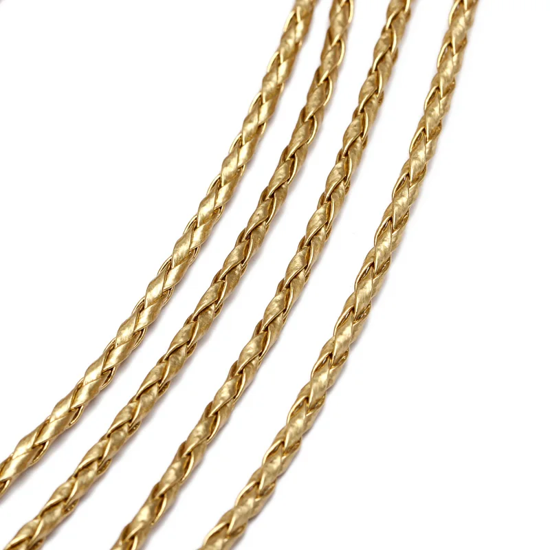 REGELIN 5meter 3mm black/white Braided PU Leather Bracelet Findings Round Leather Cord String Rope DIY Necklace Bracelet Making