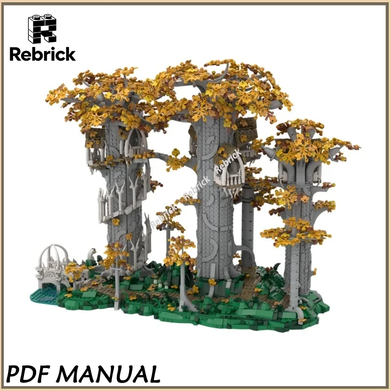 

Конструктор UCS Lothlorien MOC: Модель архитектуры эльфийского леса для сборки, коллекционирования и демонстрации