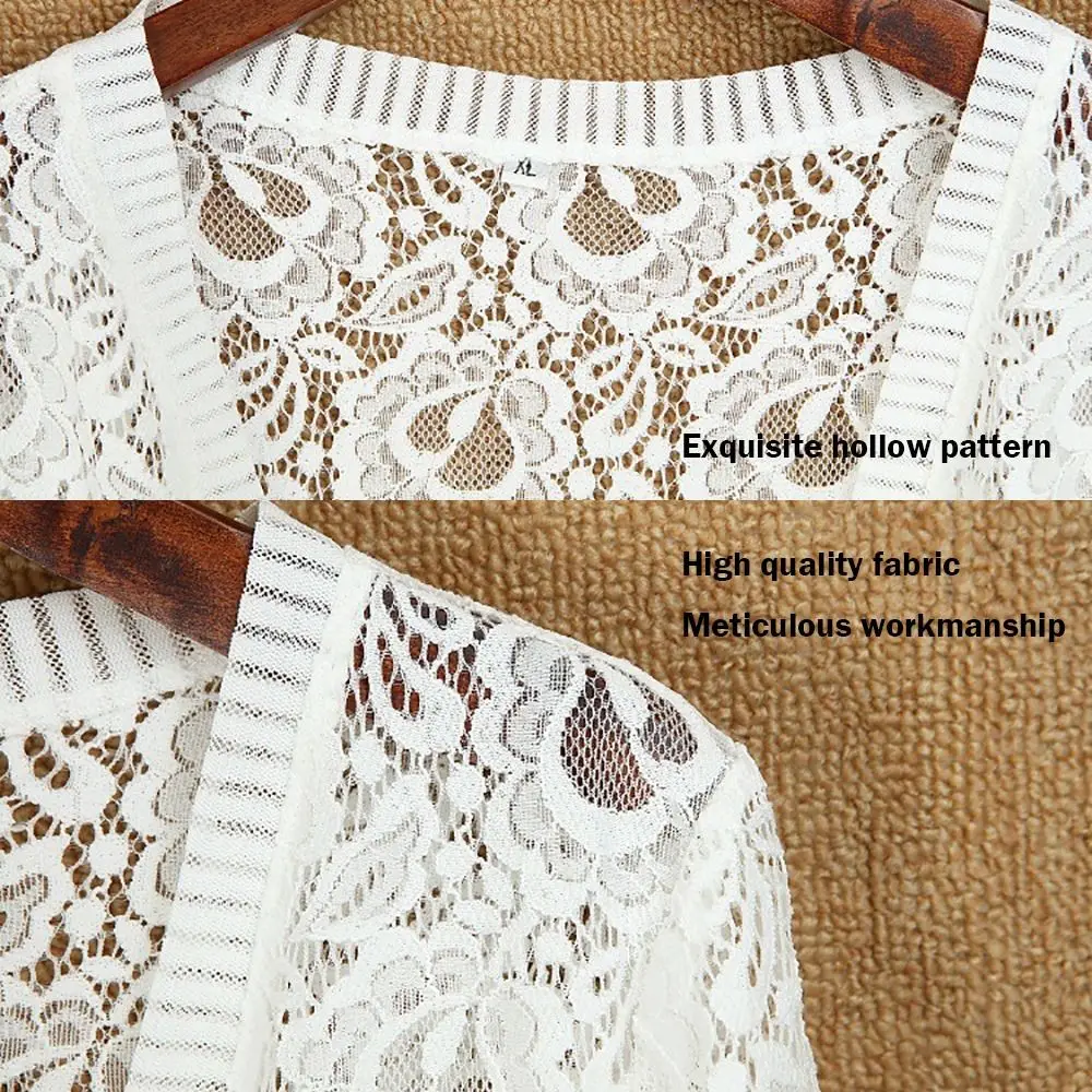 Short Outer Wear Multicolor Lace Shawl Breathable Short Tulle Shawl Sun Protection Clothing Women image 4