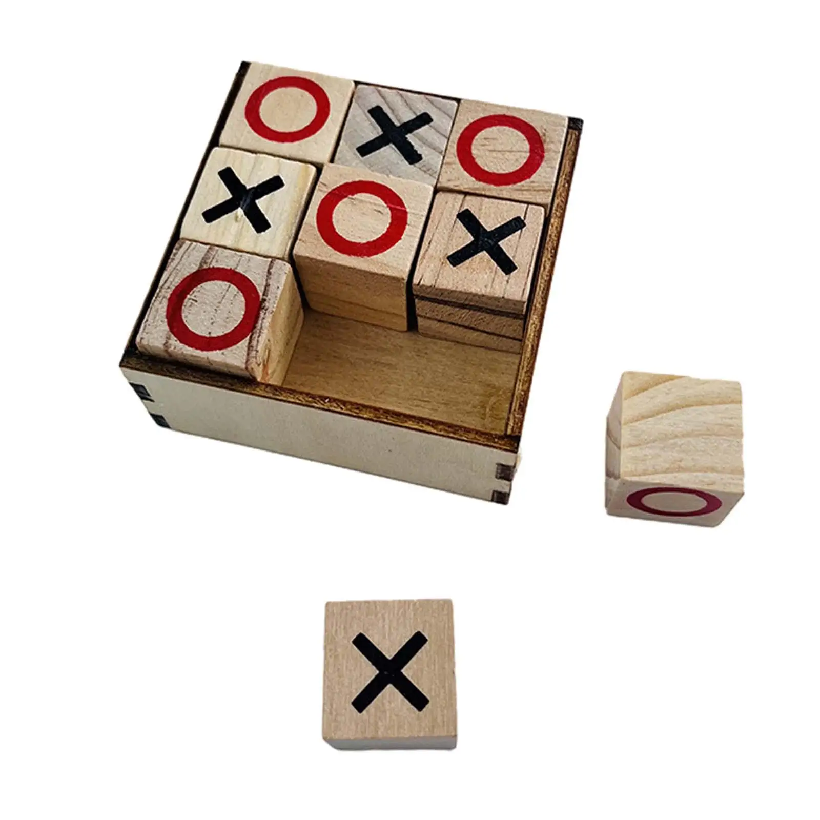 Tic TAC Toe Board Game Noughts and Crosses Interactive Game XO Chess Board Games Brain Teaser for Outdoor Indoor Adults Travel