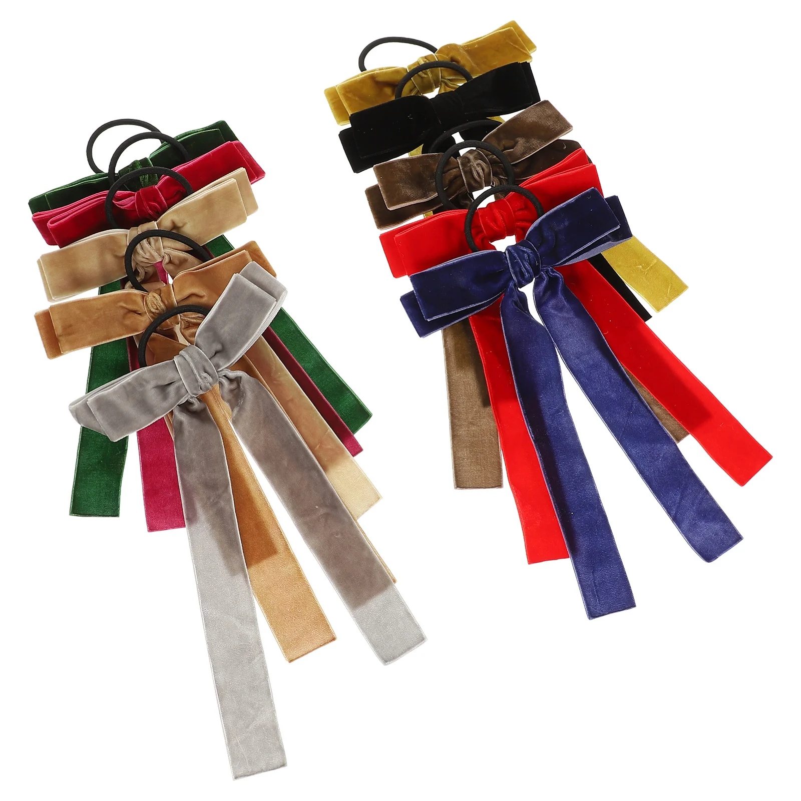 

10pcs Accessories For Women Fine Soft Ribbon Hair Ties Ponytail Hair Ribbons Holders Daily Party Wear Ribbon Bows