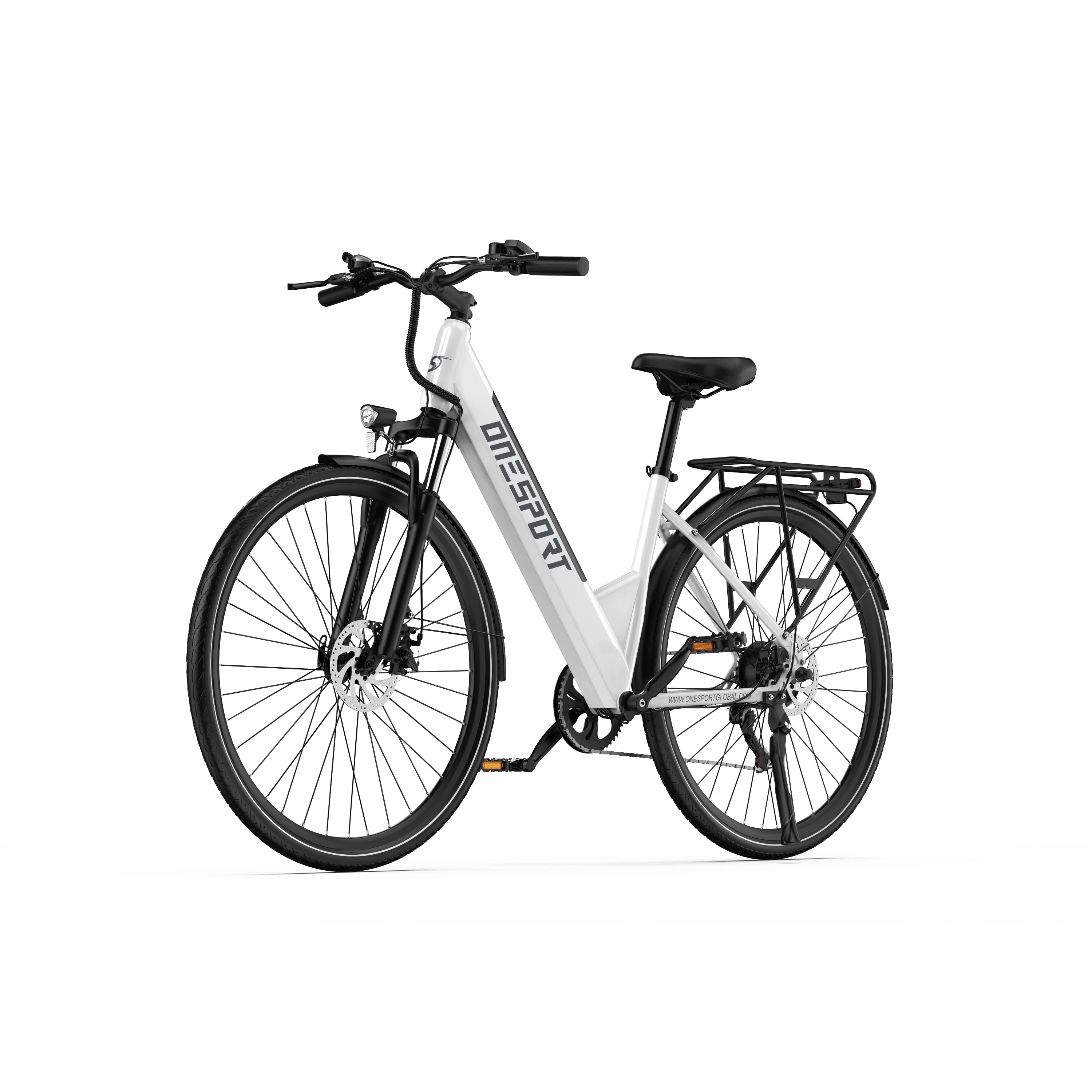 Onesport OT12 Elektrische Fiets 250W 25 km/u Stadsfiets Elektrische Fiets 27,5 inch Band, 36V13AH Uitneembare Accu 65km Max Bereik E-bike
