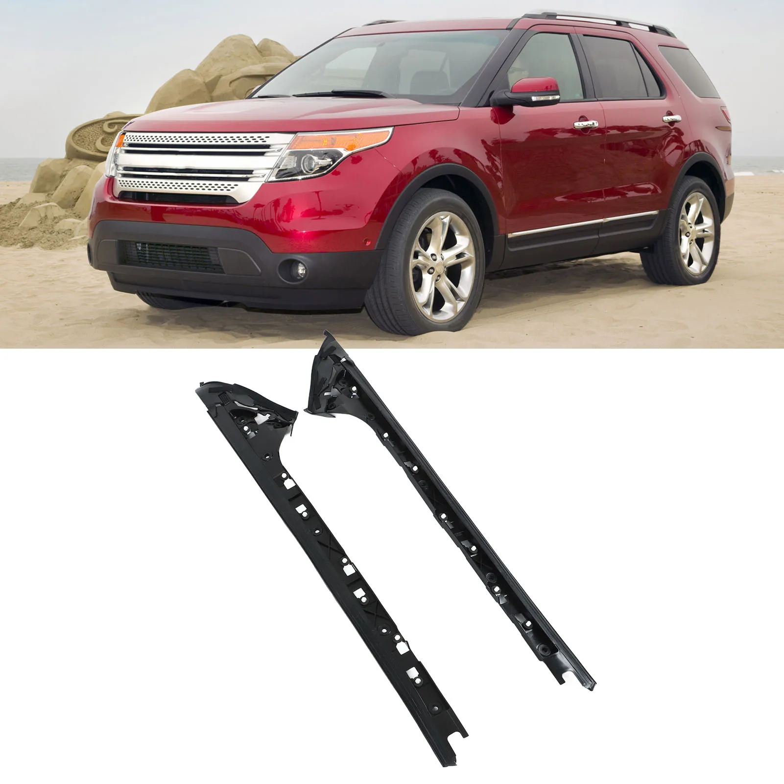 Pair Front Windshield A Pillar Inner Molding Trim 926‑451 Left Right Replacement for  Explorer 2011 2012 2013 2014 2015‑2019