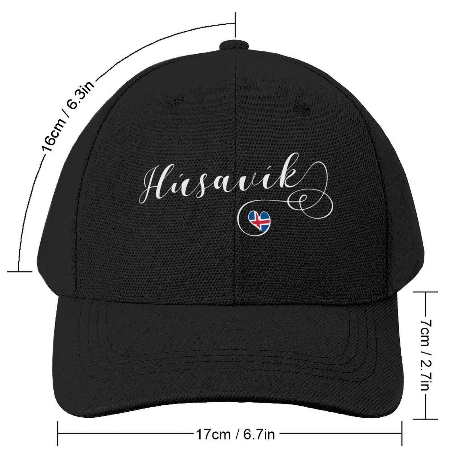 Húsavík Heart, I Love Húsavík, Iceland Baseball Cap Snapback Cap New In Hat Thermal Visor Women's Men's