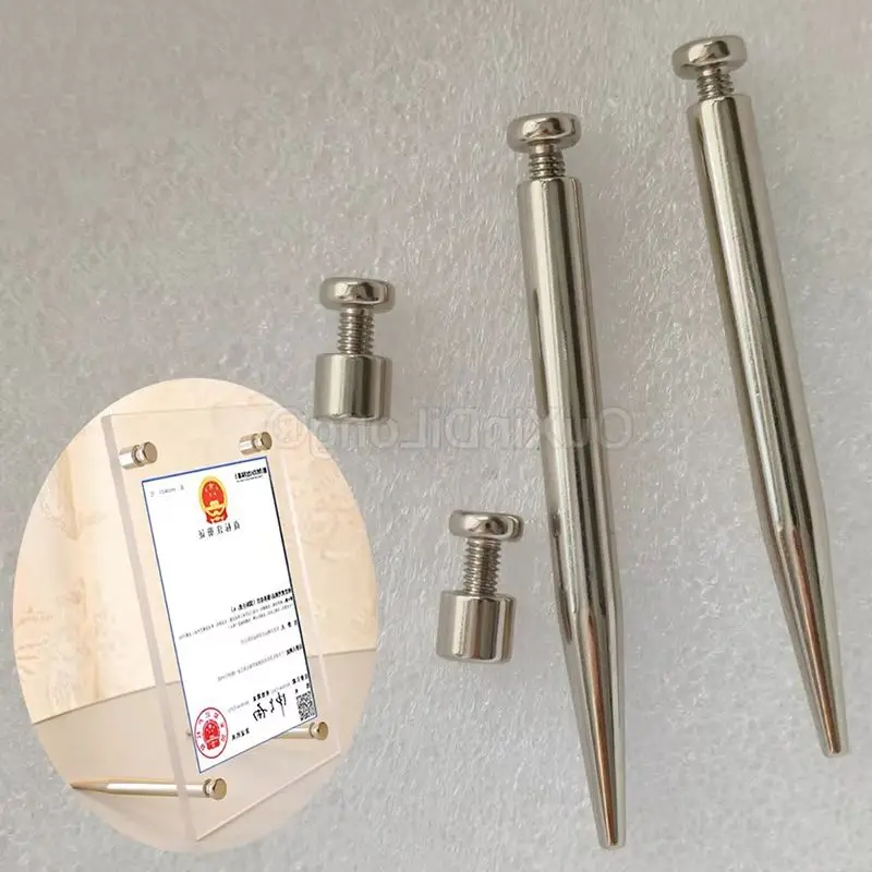 200PCS Table Acrylic Photo Frame Standoff Screw Support Nails Signage Nib Brackets Desktop Advertising Standoff Hardware GF1526