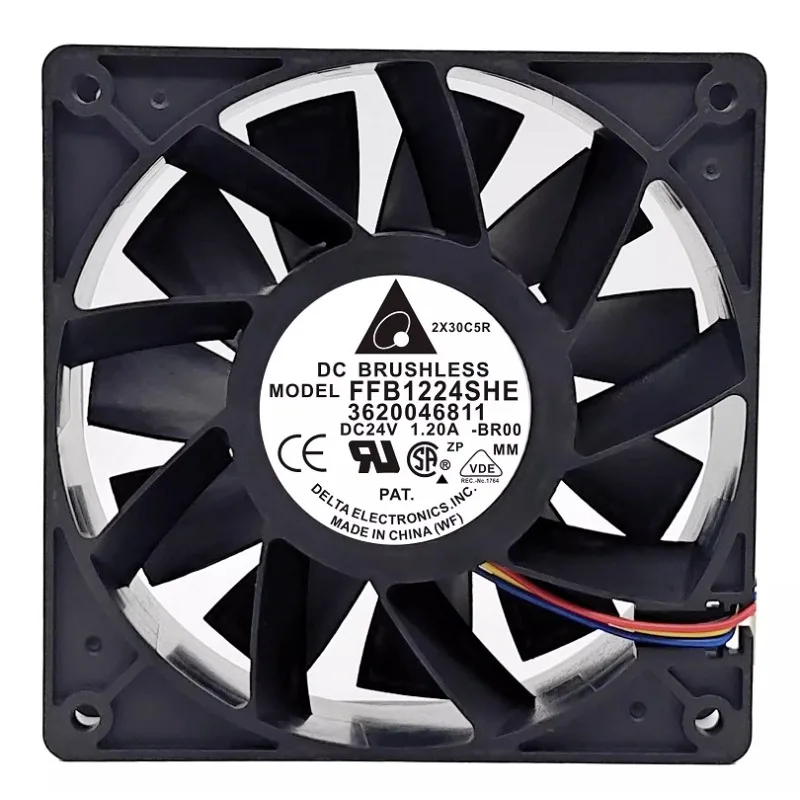 

New Cooler Fan for Delta FFB1224SHE 12038 24V 1.2A Frequency Converter Cooling Fan 120 * 120 * 38MM