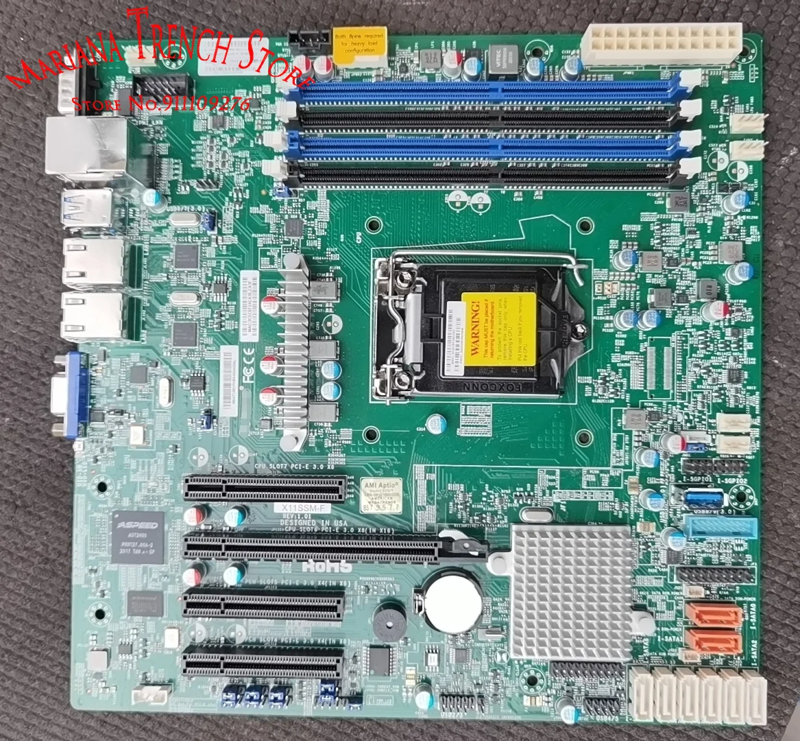 X11SSM-F for Supermicro MicroATX Motherboard LGA1151 E3-1200 v6/v5  7th/6th Gen. Core i3 Series 8 SATA3 (6Gbps)  IPMI 2.0