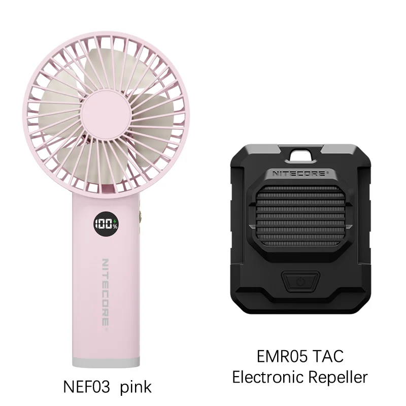 

2024 Nitecore NEF03 Portable Handheld Fan + Curved Night Light LCD Display Build-in 3600mAh Rechargeable Battery Outdoor Camping