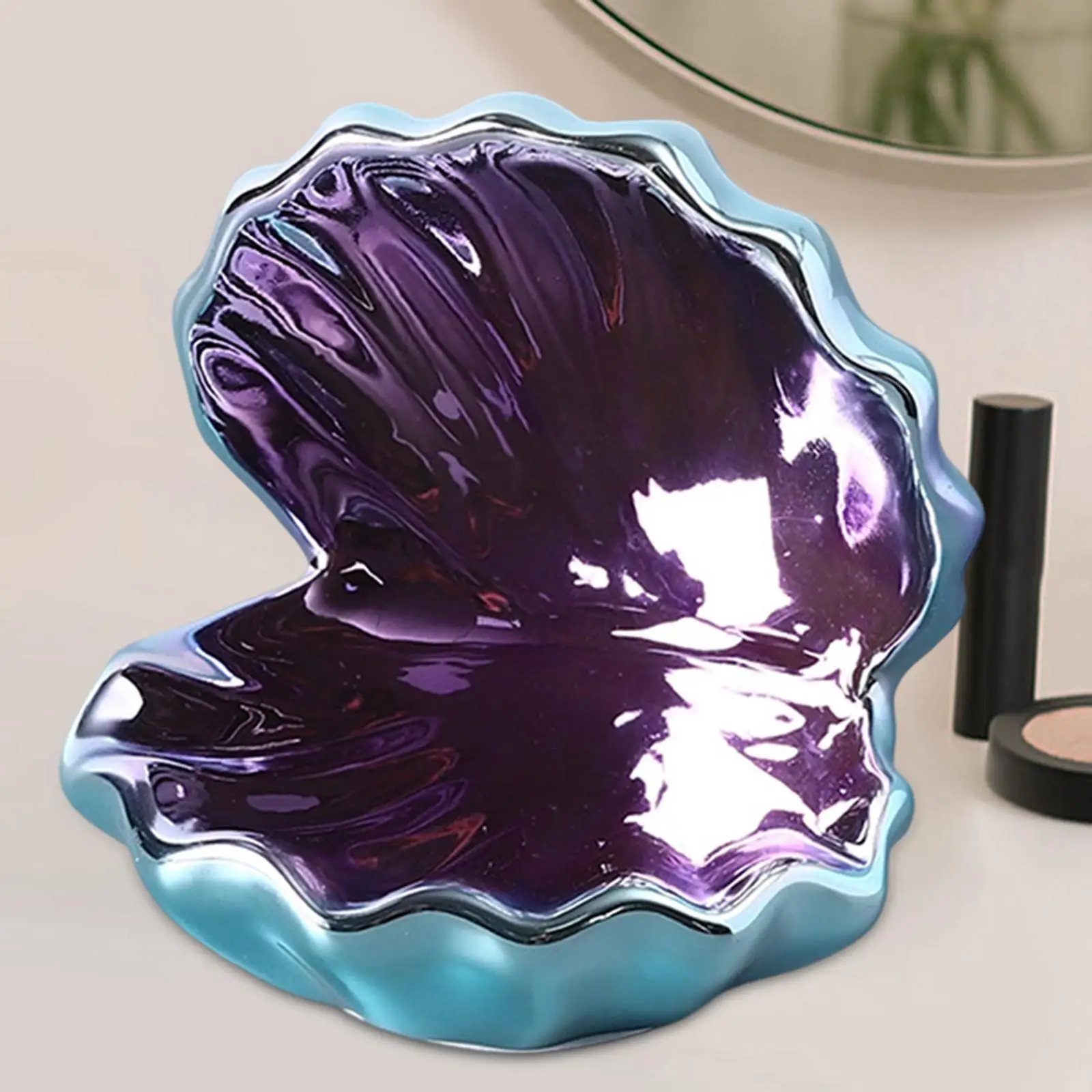 

Shell Jewelry Dish Ceramic Entrance Key Bowl for Bracelets Necklaces Bedside