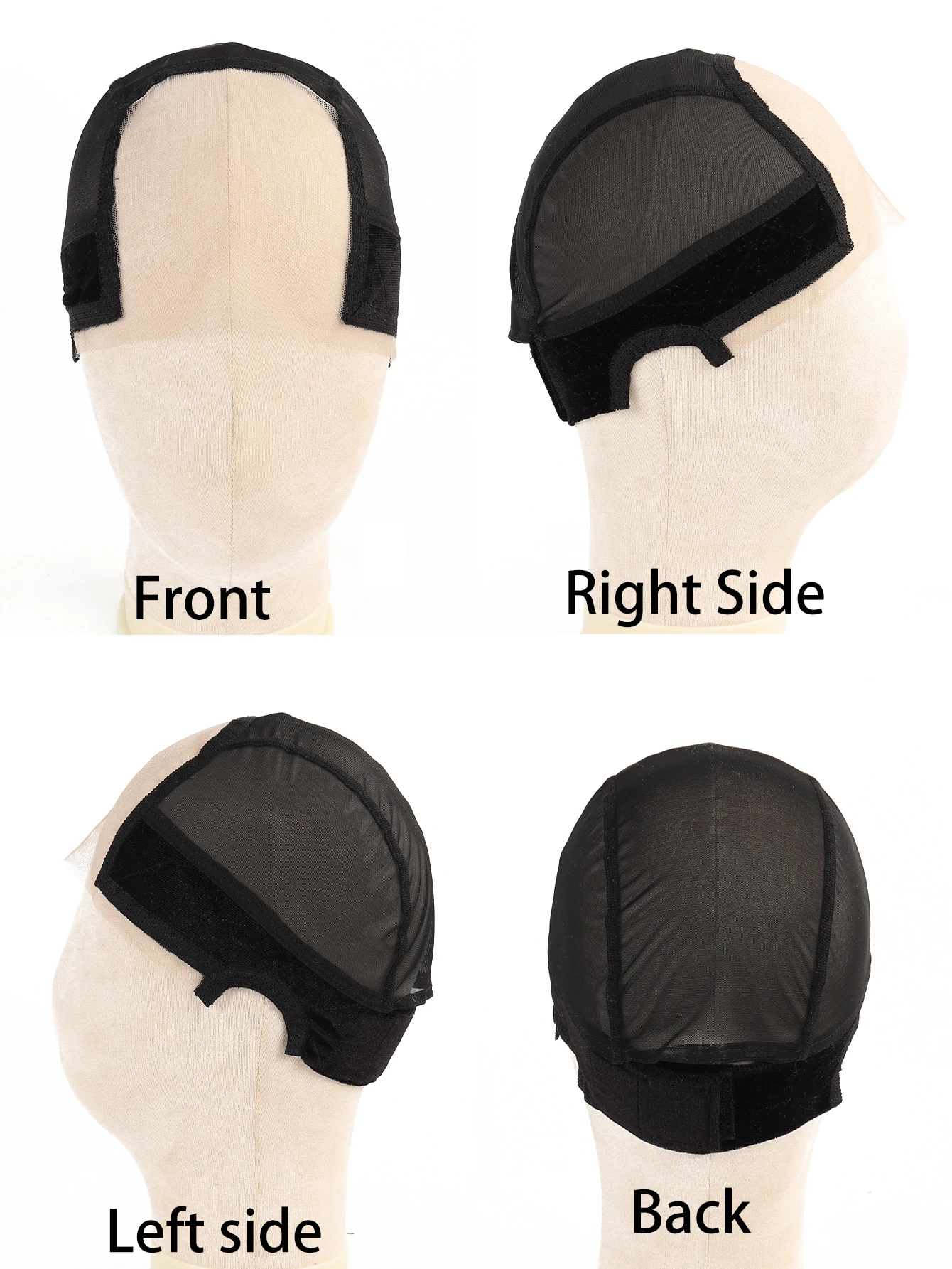 Vrouwelijke hoofdband pruik cap Hd kant pruik cap voor pruik maken U-deel pruik caps met verstelbare fluwelen pruik grip om pruik naakt haarnet te dragen