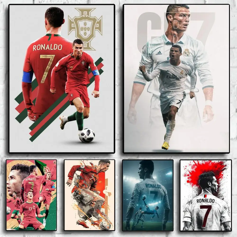sports Cristiano Ronaldo Poster Wall Posters Art Print HD Print Self-Adhesive Waterproof Wall Stickers Room Decoration