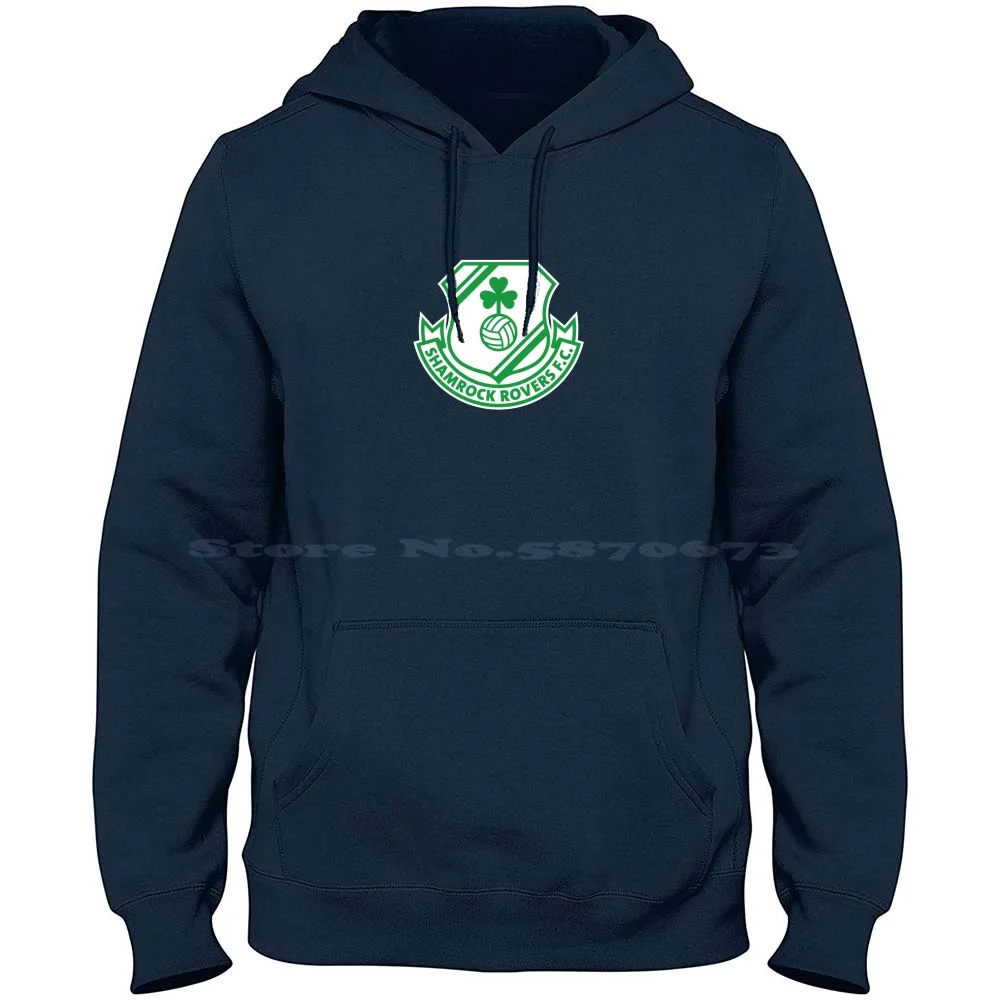 Shamrock Rovers-Logo 100% Cotton Hoodie Logo Fc Telomogol Irlandia