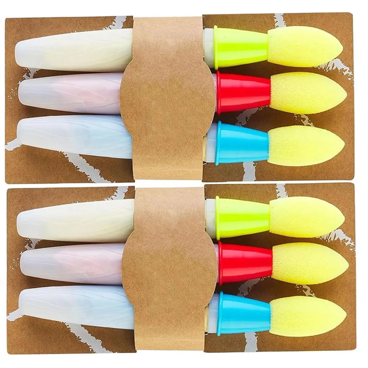 6pcs Sidewalk Chalk Paint Brush Set, Water Drawing Brushes, Mix, Paint & Wash, Ideal for Kids