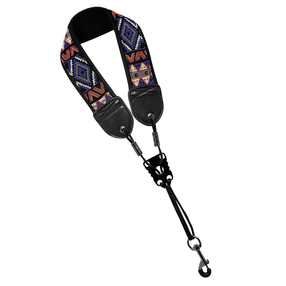 

Saxophone Strap Embroidered Neck Straps Adjustable Alto Accessories Cotton for Padded