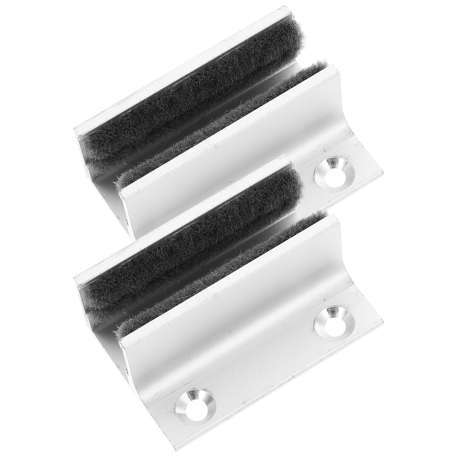 

2pcs Glass Door Stopper Smooth Stable Durable Reliable Sliding Barn Door Floor Guide White Color Bottom Guide Hardware