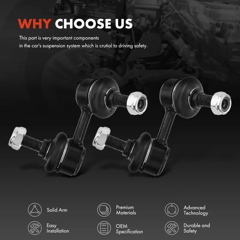 

2x Front Stabilizer Sway Bar Link Kit for Honda CR-V Civic Element Acura EL RSX 51321-S5A-003, 51321-SCV-A91 K90454, K90455