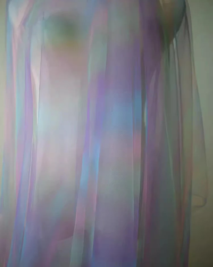 

1 ярд, эластичная перспектива, радиевое тело, фон, повязка на голову, дизайнерская одежда, ткань для шитья своими руками, семицветная сетчатая ткань с градиентом