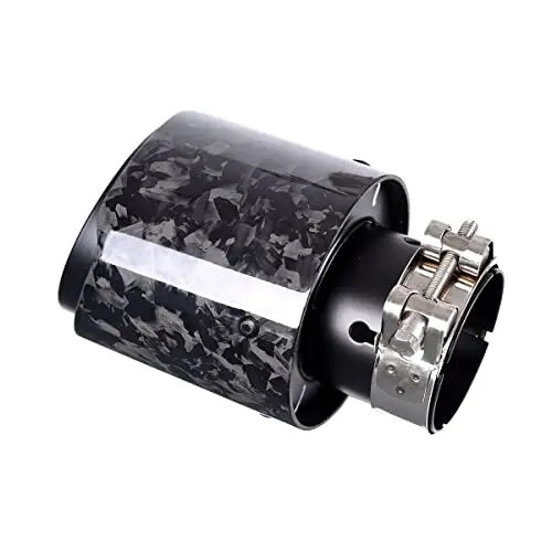 

Forged Carbon Fiber Exhaust Muffler Tip Featuring Black 304 Stainless Steel Inlet 2.5 Inch And Outlet 4.5 Inch