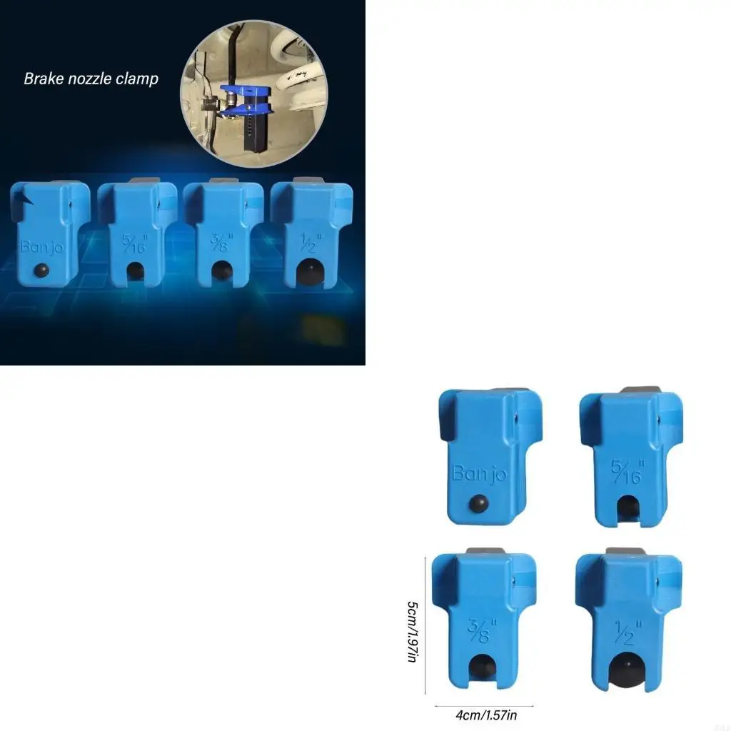 

4Pcs Car Brake Oil Pipe Plugs Automotive Brake Nozzle Clamp Oil Tool Brake Tubing