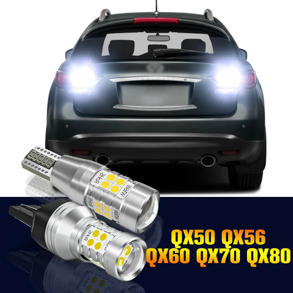 2pcs LED Reverse Light Bulb Backup Lamp For Infiniti QX50 QX56 QX60 QX70 QX80 2014-2019 2015 2016 2017 2018 Accessories