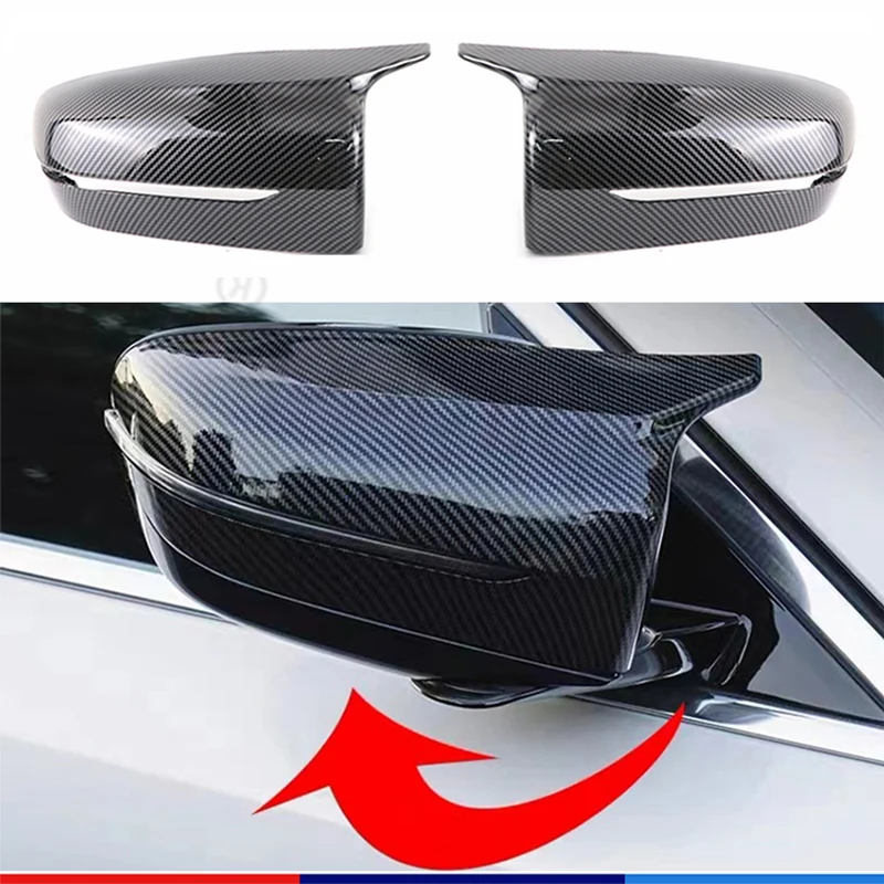 

For BMW 4 5 7 8 Series G11 G12 G14 G15 G16 G22 G23 G24 G30 G31 G38 Car Rear View Side Wing Mirror Cap black Carbon Fiber pattern