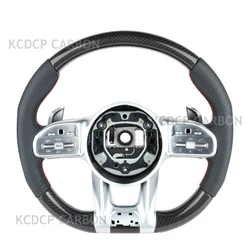 Fit For Benz w206 w463 w218 w212 W205 W204 W222 W221 W223 W213 GTS GLA GLB GLC GLE GLS alcantara carbon fiber led steering wheel