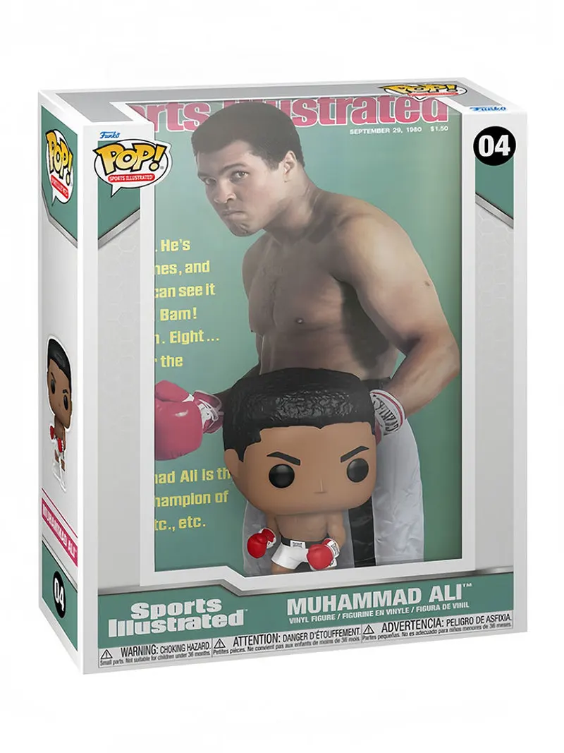 Funko Fenggao boxing champion Muhammad Ali paired with sports magazine figurines toys ornaments trendy toys and peripherals