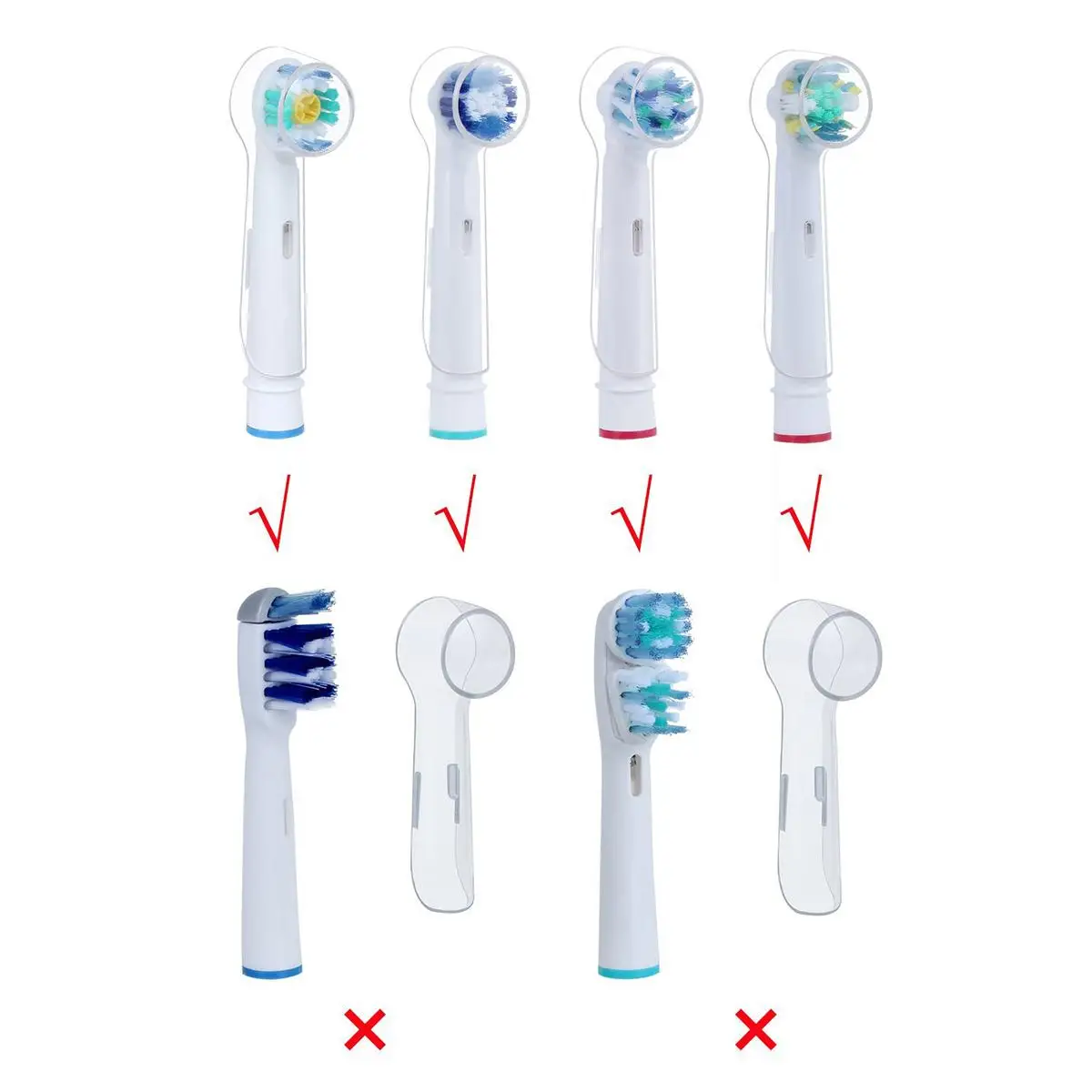 6pcs Toothbrush Cover Durable Travel Protection Case Reusable Fits Most al Toothbrush Head Cover Germ Dust Free