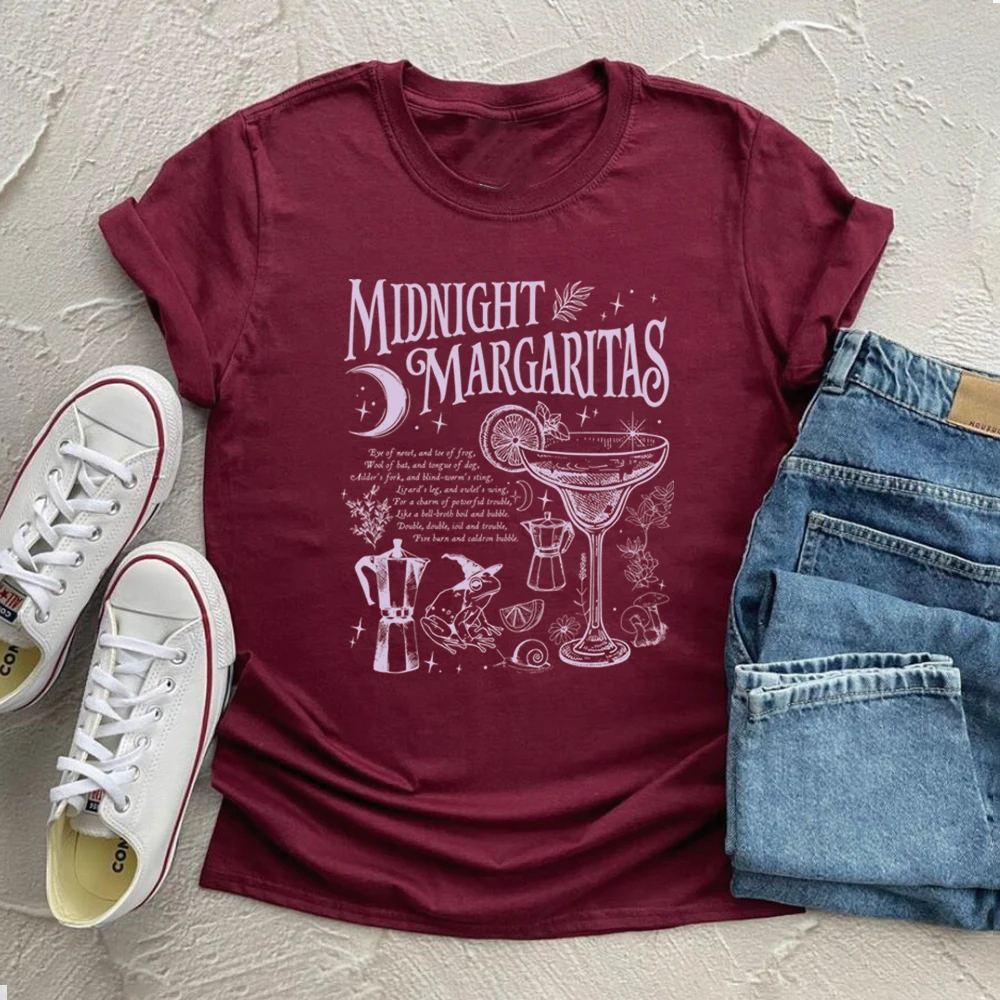 Midnight Margaritas T-Shirt, Salt Rosemary Lavender Love T-Shirt, Witchy Tee, Halloween-Shirts, Retro-Grafik, kurze Ärmel, Tops, T-Shirts – Detail 12