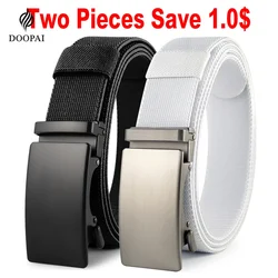 New Men Belts Tactical Nylon Elastic Belt Metal Automatic Buckle Tough Stretch Men's Military Belt 115-150CM Big Size Belts