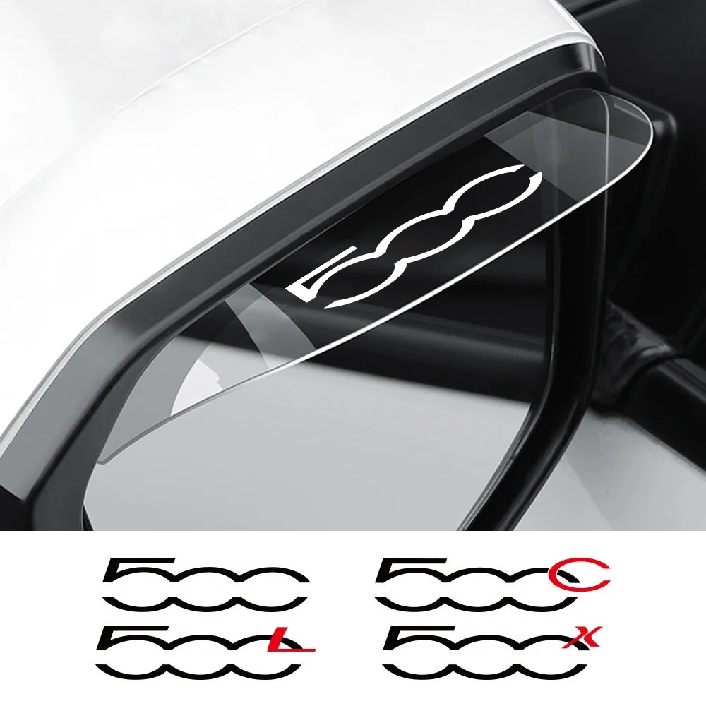 Transparent Rear View Mirror Rain Cover 2Pcs Suitable for Abarth 500L Tipo Bravo Stilo Ducato Punto Car Decoration Part