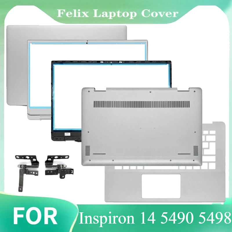 For Inspiron 14 5490 5498 NEW Laptop LCD Back Cover/Front Bezel/Palmrest/Bottom Case Hinges Rear C4VGP 0R0VH6 0X98GC