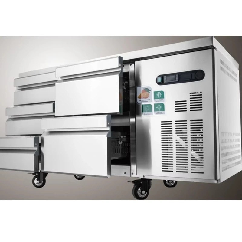 Undercounter Fridge Freezer Commercial Ventilated Cooling Low Noise for Food Truck Bar Lab Storage Custom