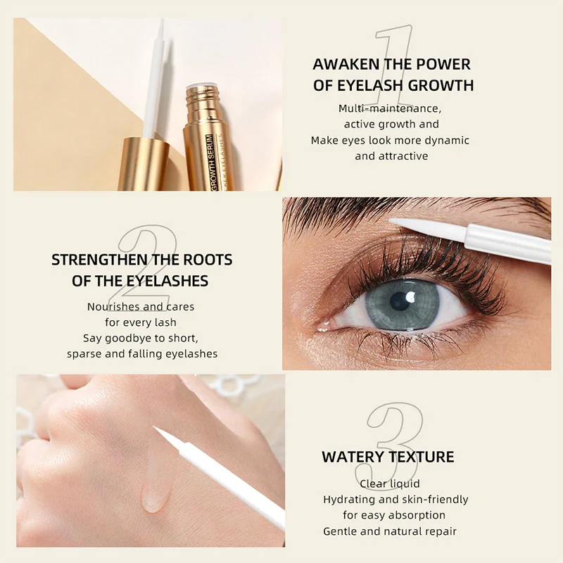 Fast Eyelash Growth Serum 7 Days Natural Eyelash Enhancer Longer Fuller Thicker Curling Lash Treatment Eye Care Makeup Products