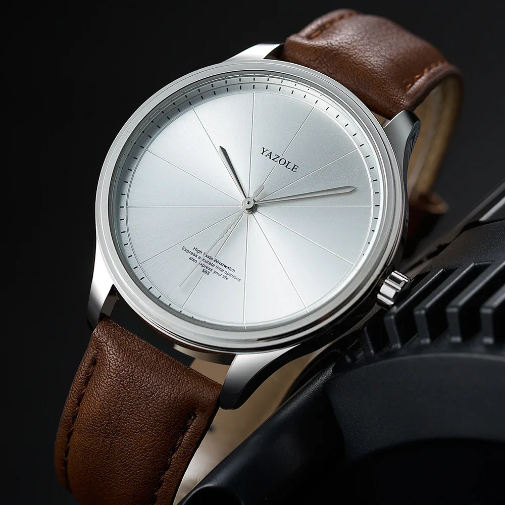Business Style Watches for Men Top Brand Luxury Metal Case Analog Quartz Men's Watch Casual Leather Belt Fashion Man Watch Gift