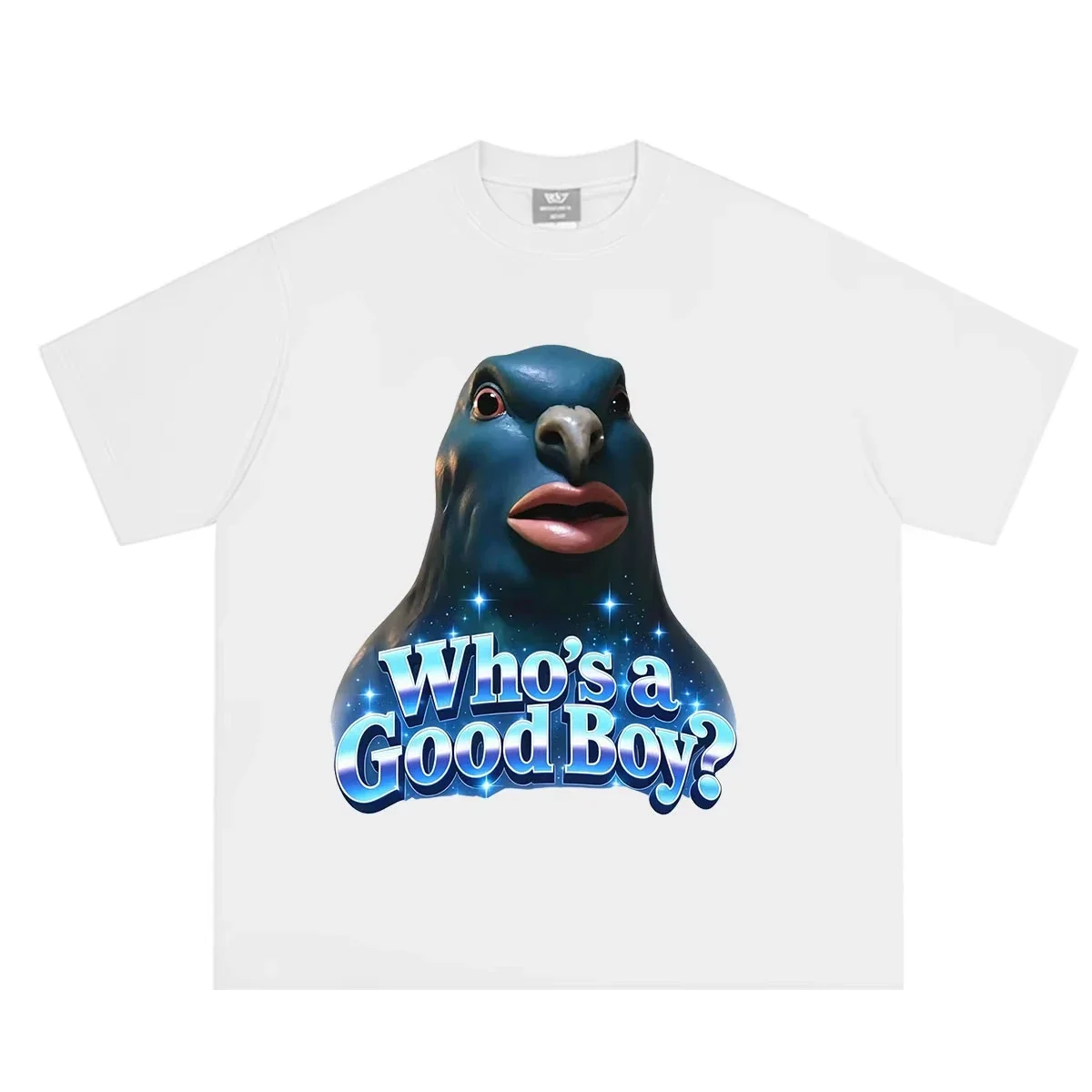 Brainrot Pigeon Whos A Good Boy Funny Meme T-sand Women Hip-hop T-shirt Summer Short-sleeved  Oversized T-shirts