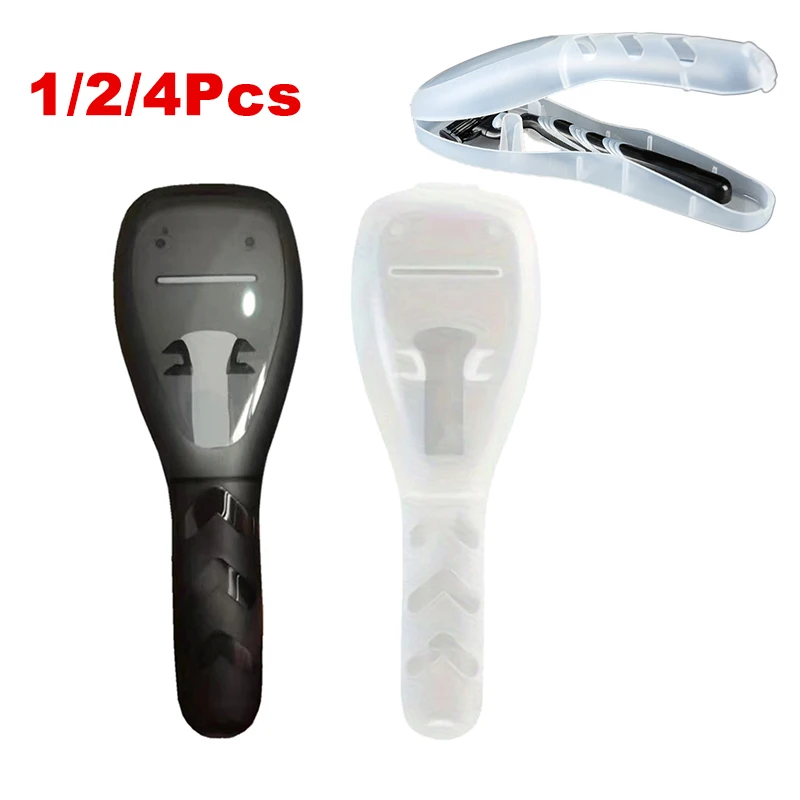 

1/2/4Pcs Shaver Storage Box Transparent Plastic Razor Box Blades Holder Portable Travel Razor Case Men's Razor Box Containers
