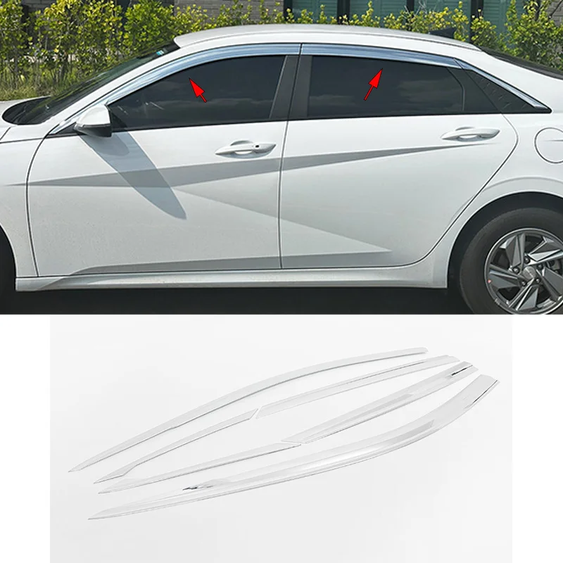 

Car accessories FIT For Hyundai Elantra 2025 2026 chrome waterproof Door Window Visor Vent Shades Sun Rain Guard