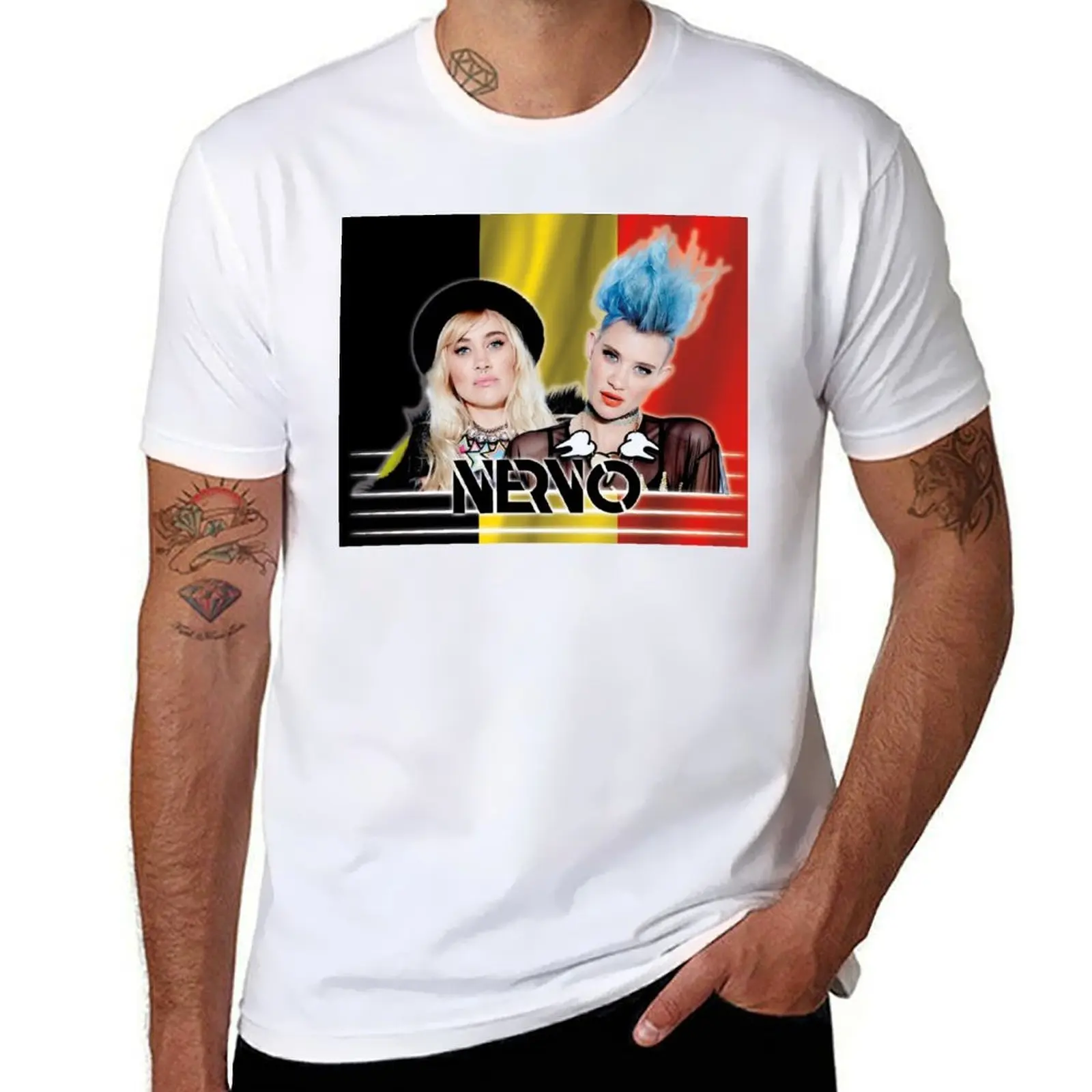 

Nervo T-Shirt t shirt men 100% cotton luxury brand t shirts for man cotton funny T-Shirt