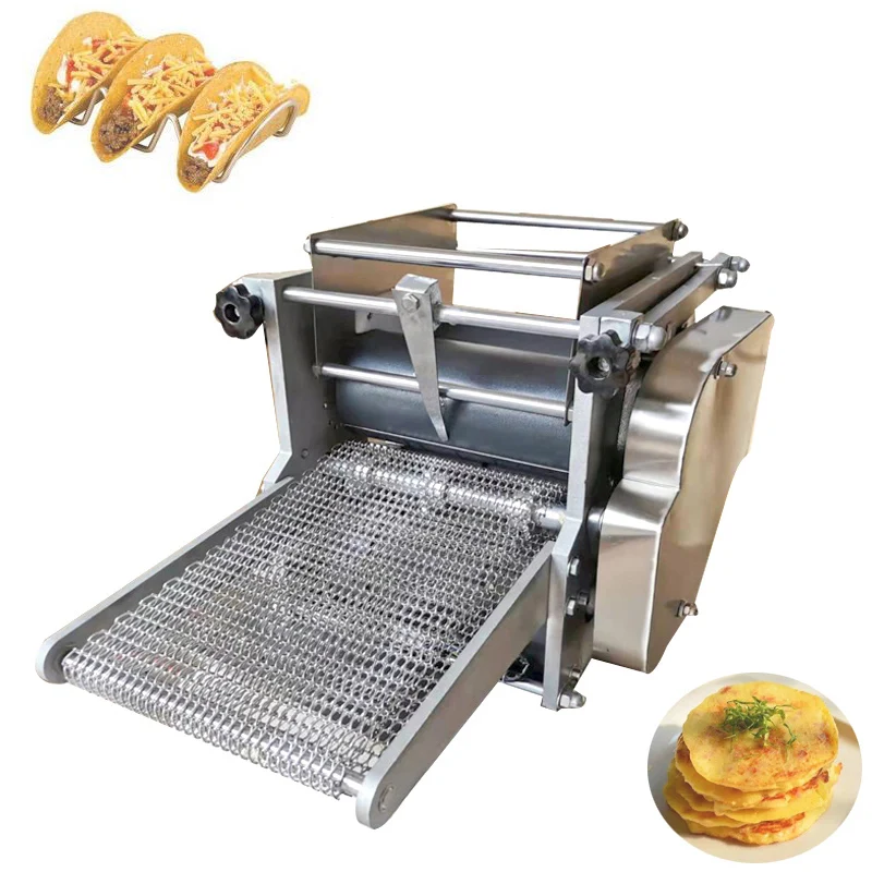 Multifunctional Corn Tortilla Roller Pancake Machine 5-20CM Commercial Automatic Dumpling Wraaper Flour Making Machine