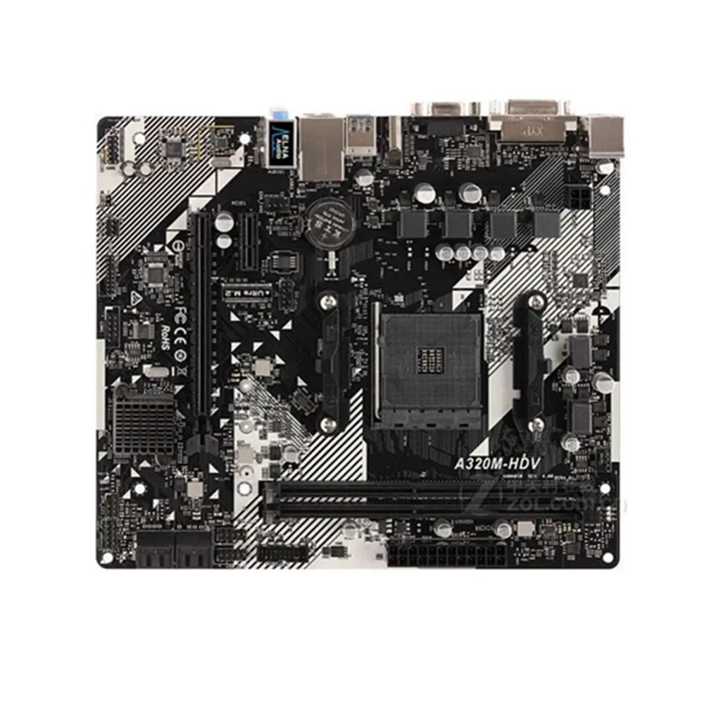 

A320 Motherboard For A320M HDV R4.0 Socket AM4 DDR4 32GB M.2 PCI-E 3.0 support R3 R5 R7 R9 AMD cpu USB3.1 VGA Micro ATX