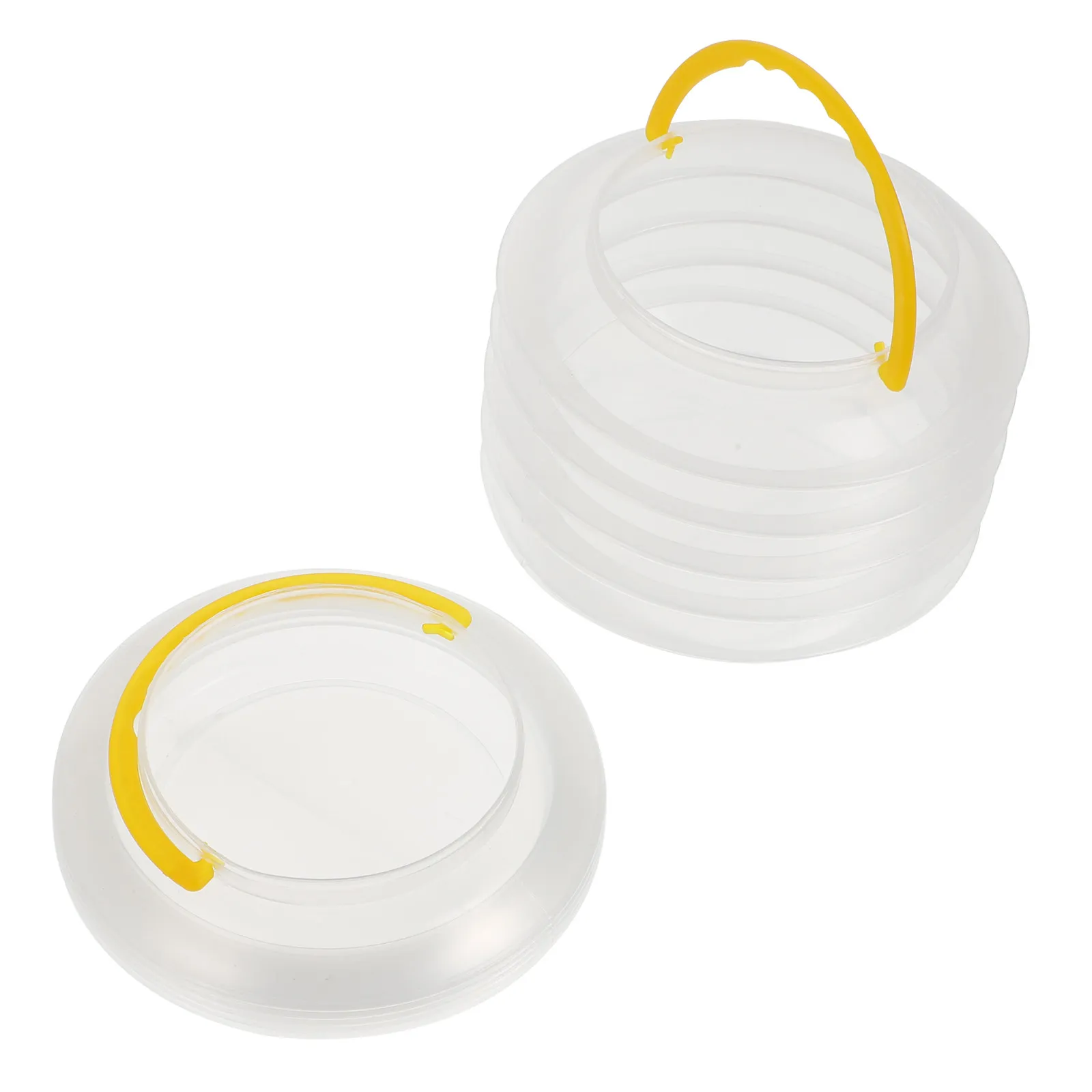 2Pcs Folding Portable Paint Brush Washing Buckets Premium Plastic Multifunctional Artist Brush Basin for Outdoor Sketching Art