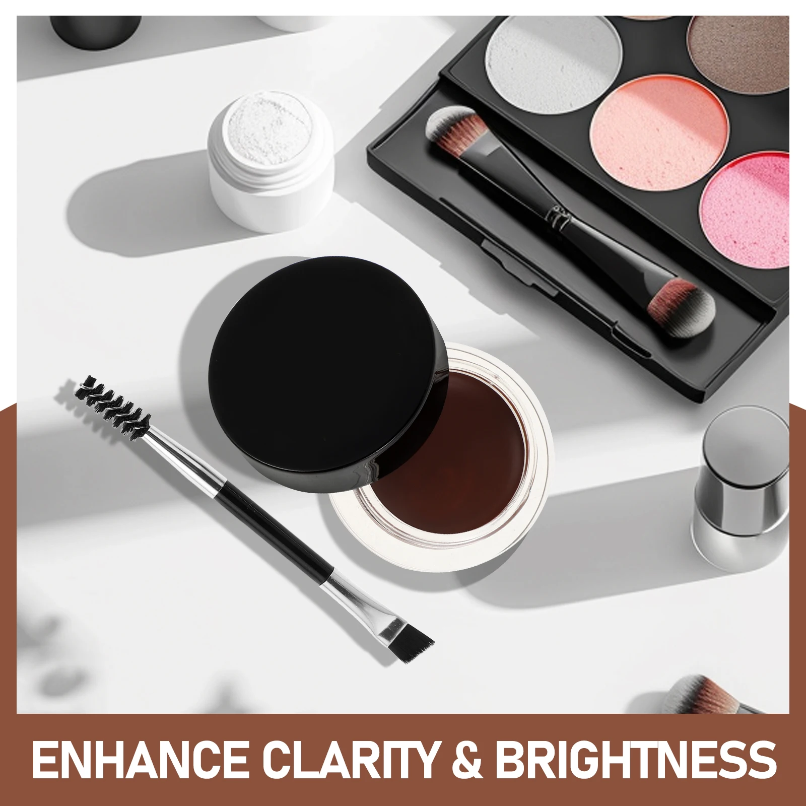 Wodoodporny żel do brwi z kawową formułą utrwalającą, naturalny, zwiększający objętość, modelujący brwi na cały dzień, żel do makijażu brwi.