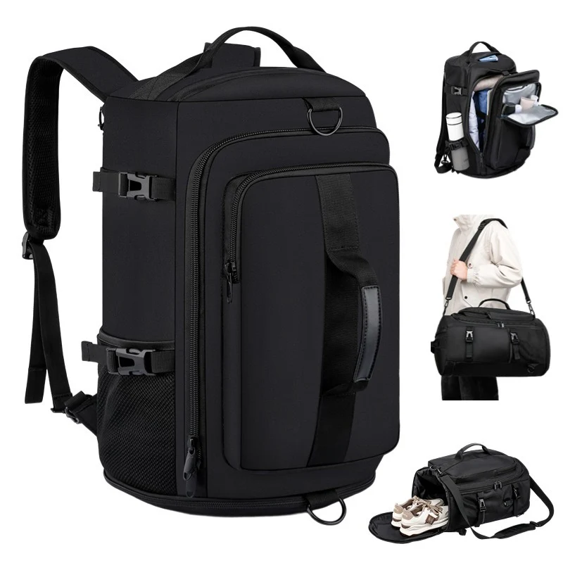 Large Travel USB Duffel Bag Men Waterproof Gym Fitness Training Shoulder Pack Shoes Pocket Business Trip Outdoor Sport Handbag