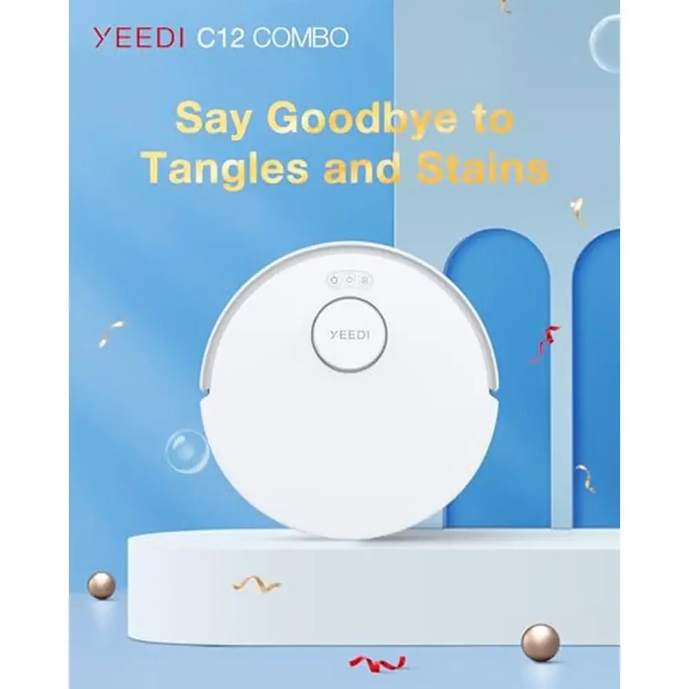 C12 Robot Vacuum Cleaner and Mop 8000Pa Powerful Suction ZeroTangle Anti-Tangle Technology TrueMapping Multi-Sensor Fusion