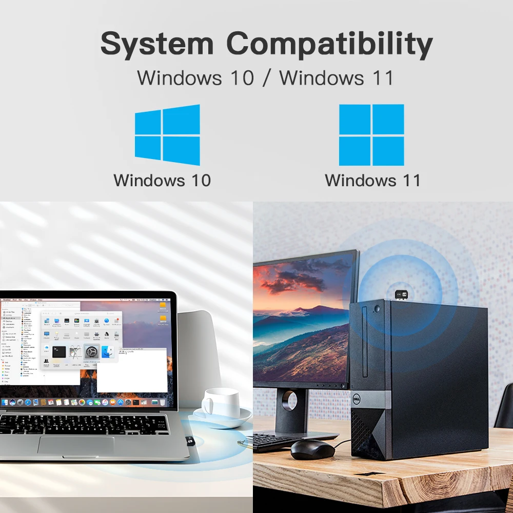 USB BT 5.3 어댑터 동글, 무선 리시버 스피커, 무선 PC 마우스 키보드, 음악 오디오 드라이브 무료, Win 10/11