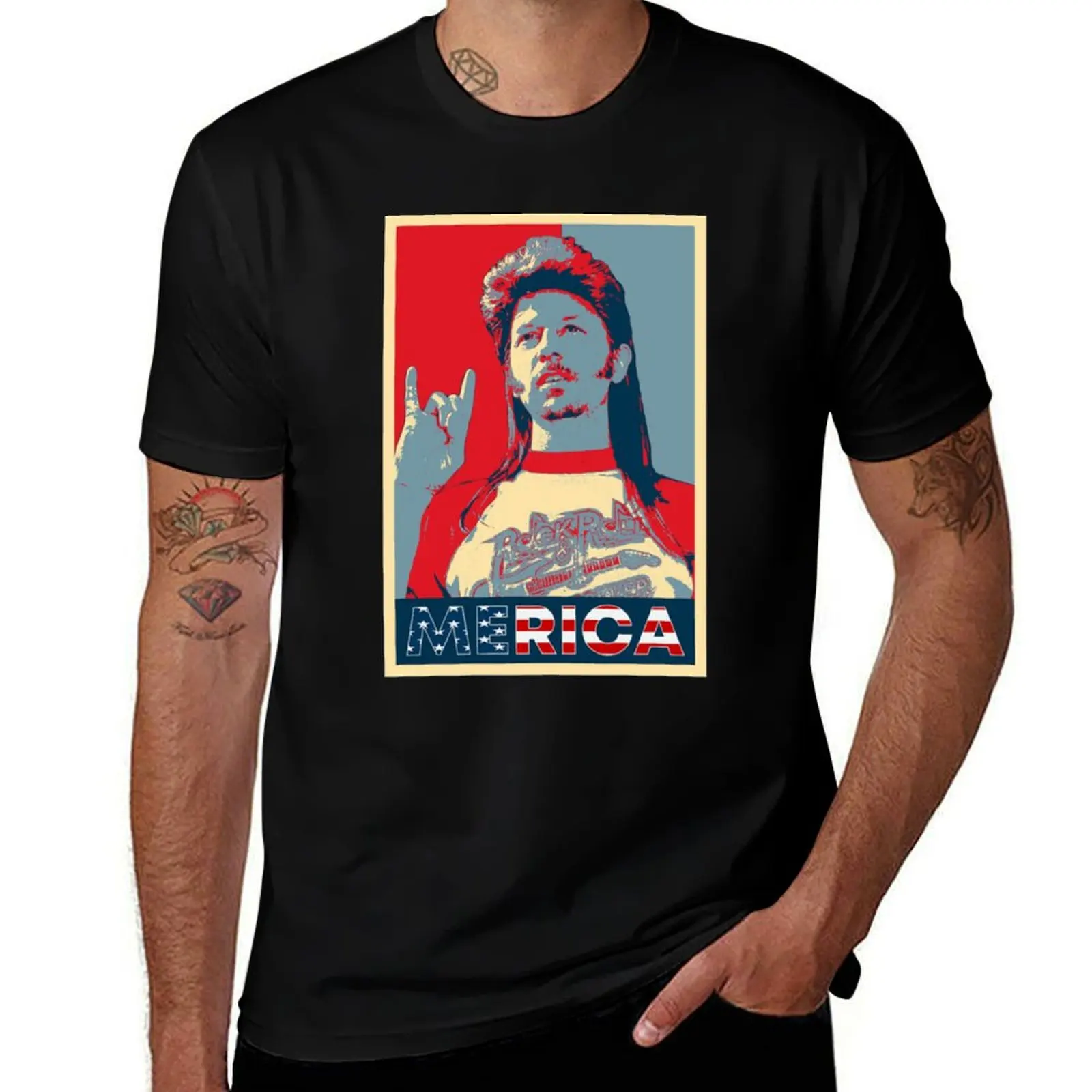 Hope style Joe Dirt Merica 4th of july T-Shirt Anti-Fade Casual Tee Shirt