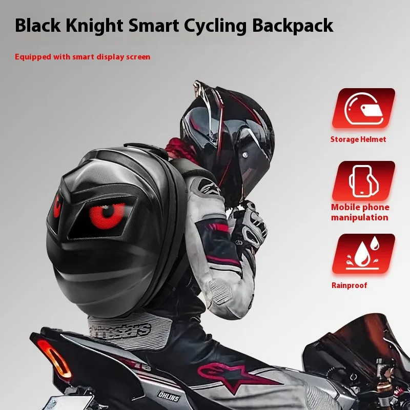 

Рюкзак для езды на мотоцикле Black Knight, светящаяся светодиодная водонепроницаемая сумка для мотоциклетного шлема, двойная сумка на плечо, аксессуары для мотоциклов