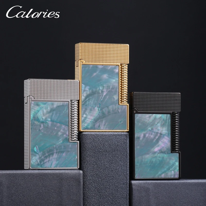 

Authentic Kalu Steel Sound Langsheng Side Blowing Open Flame Grinding Wheel Inflatable Lighter Boyfriend High End Gift Lighter